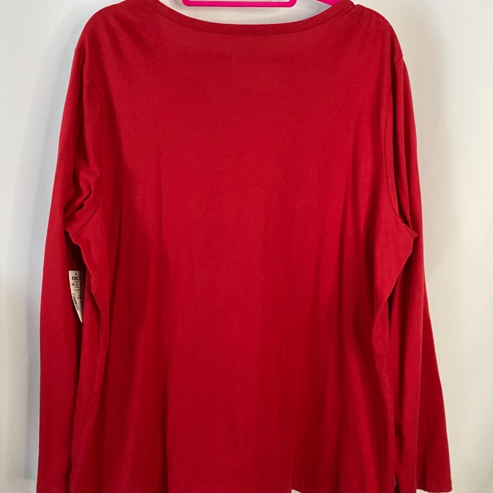 Croft & Barrow Long Sleeve Red Shirt 2Xl - Picture 3 of 5